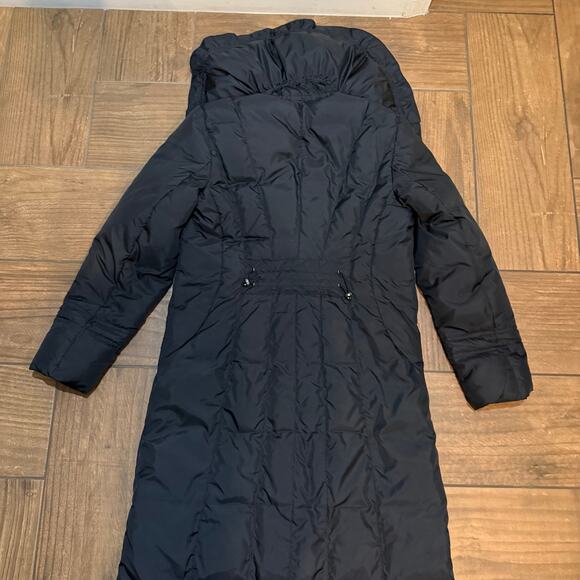 Cole Haan Black Long Puffer Coat Down Feather Womens Sz Medium - Picture 7 of 16